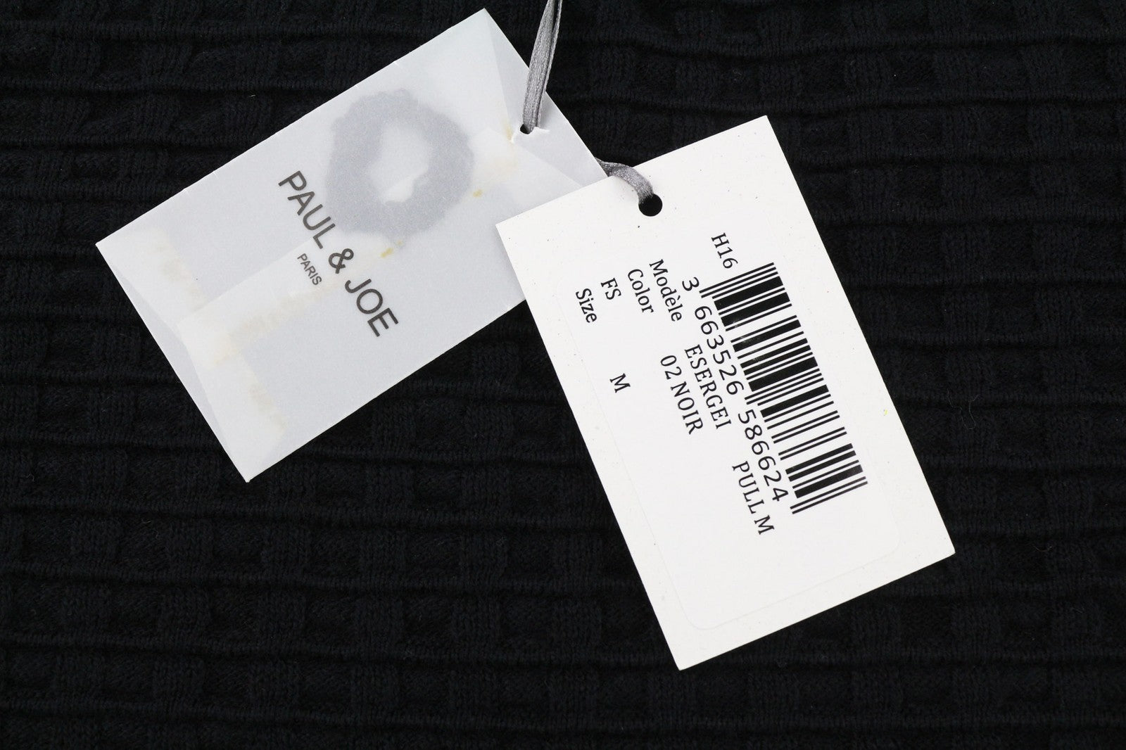 PAUL & JOE Mens Sweatshirt M Black Round Neck Cotton Wool Long Sleeve Pullover