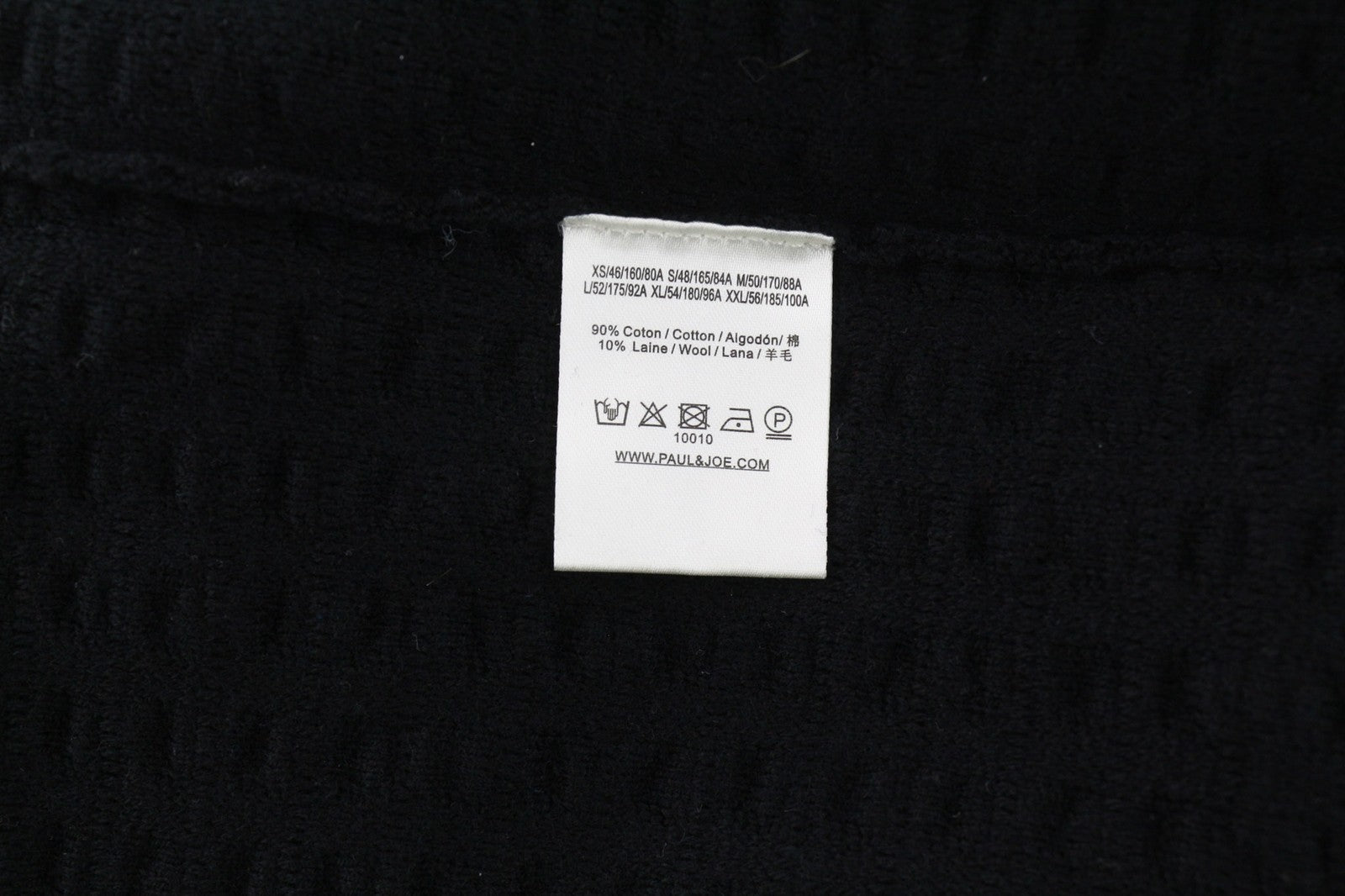 PAUL & JOE Mens Sweatshirt M Black Round Neck Cotton Wool Long Sleeve Pullover