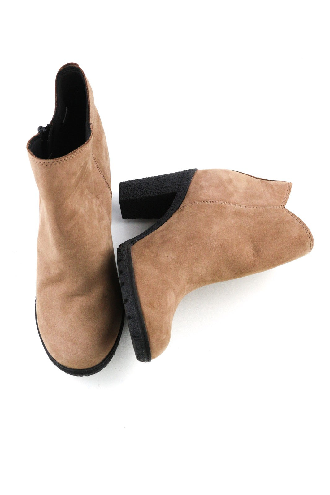 TIMBERLAND A2JJK-A6034 Womens Shoes EU38/39 Brown Leather Zip Ankle Heels