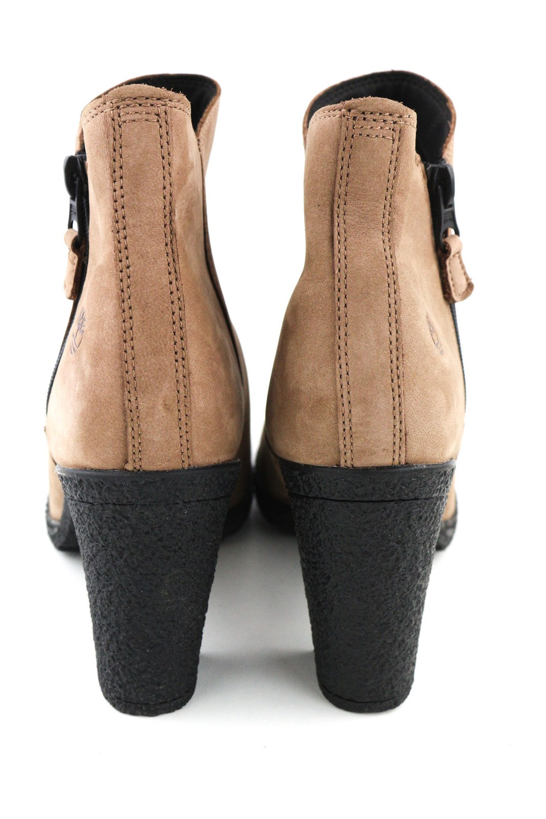 TIMBERLAND A2JJK-A6034 Womens Shoes EU38/39 Brown Leather Zip Ankle Heels