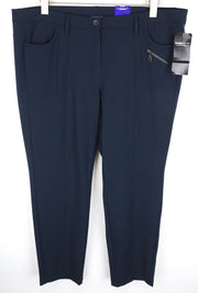 FRANK WALDER Brenda Women's Ink Blue UK22 Slim Stretch Twill Pants