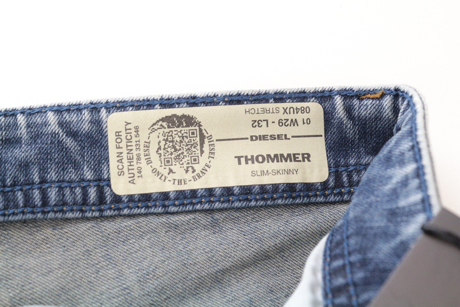 DIESEL Thommer 084UX Men's Slim W29/L30 Stretch Blue Jeans