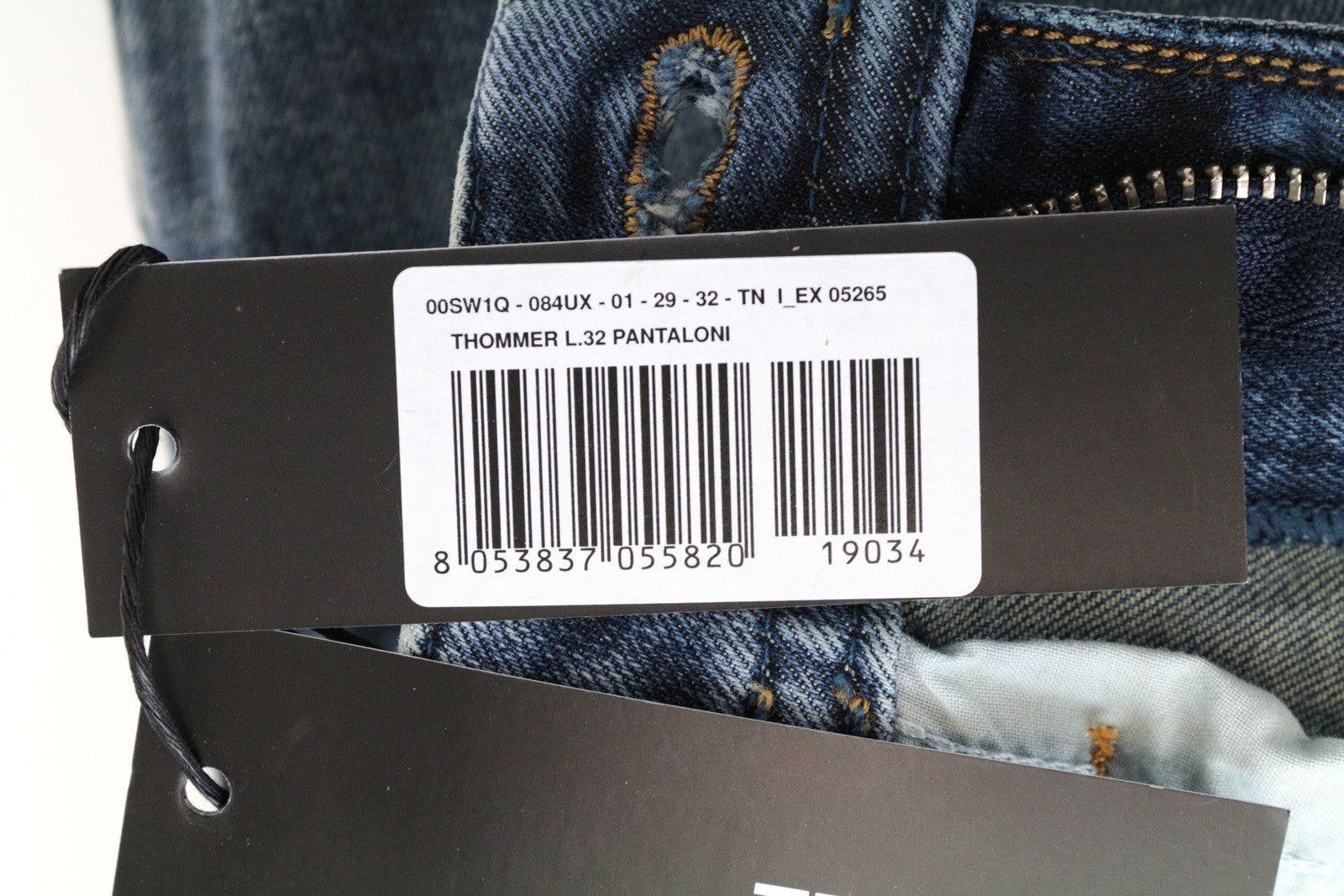 DIESEL Thommer 084UX Men's Slim W29/L30 Stretch Blue Jeans