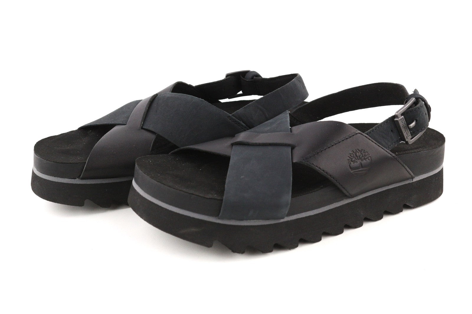 TIMBERLAND A23FE Santa Monica Womens EU37/38 Black Leather Sandals