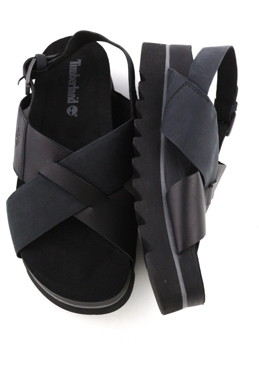 TIMBERLAND A23FE Santa Monica Womens EU37/38 Black Leather Sandals