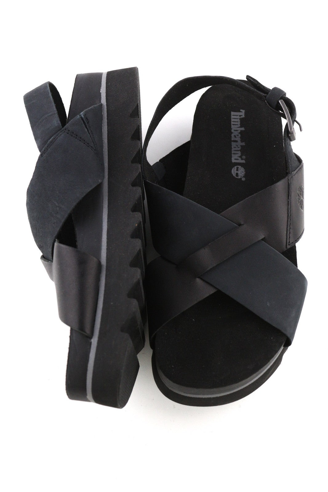 TIMBERLAND A23FE Santa Monica Womens EU37/38 Black Leather Sandals