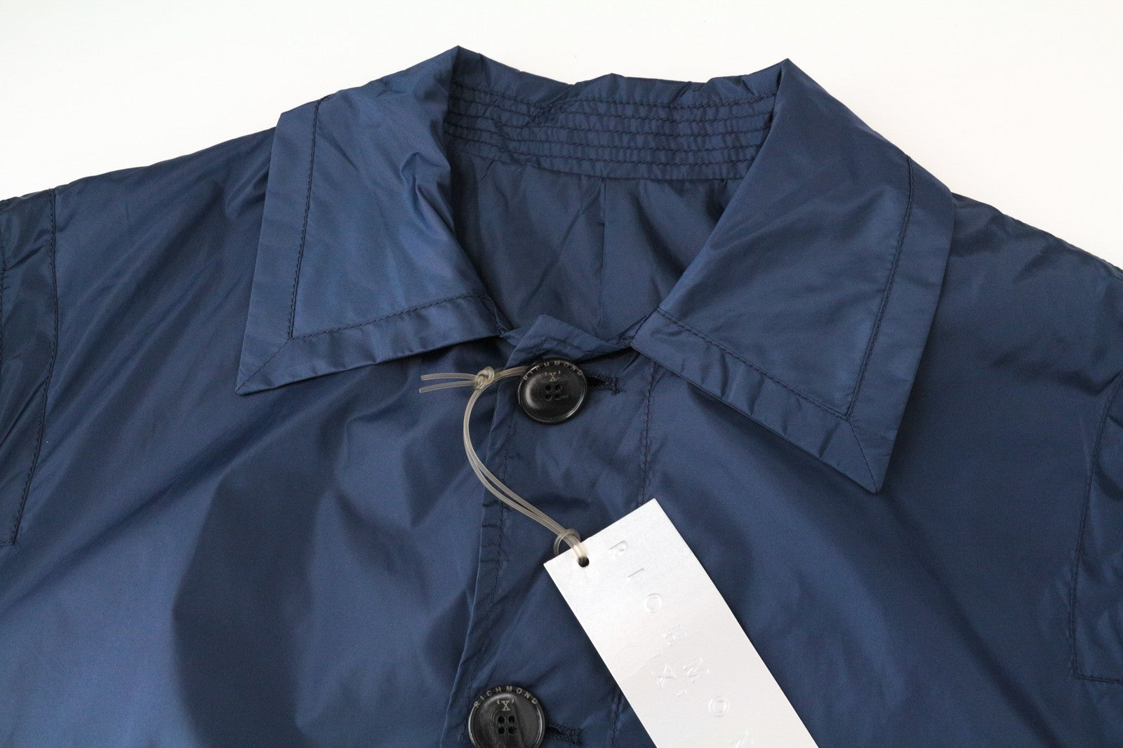 RICHMOND Men's Jacket 48 Blue Long Sleeve Collared Smart Casual