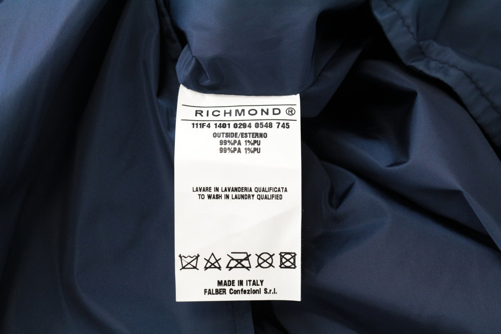 RICHMOND Men's Jacket 48 Blue Long Sleeve Collared Smart Casual