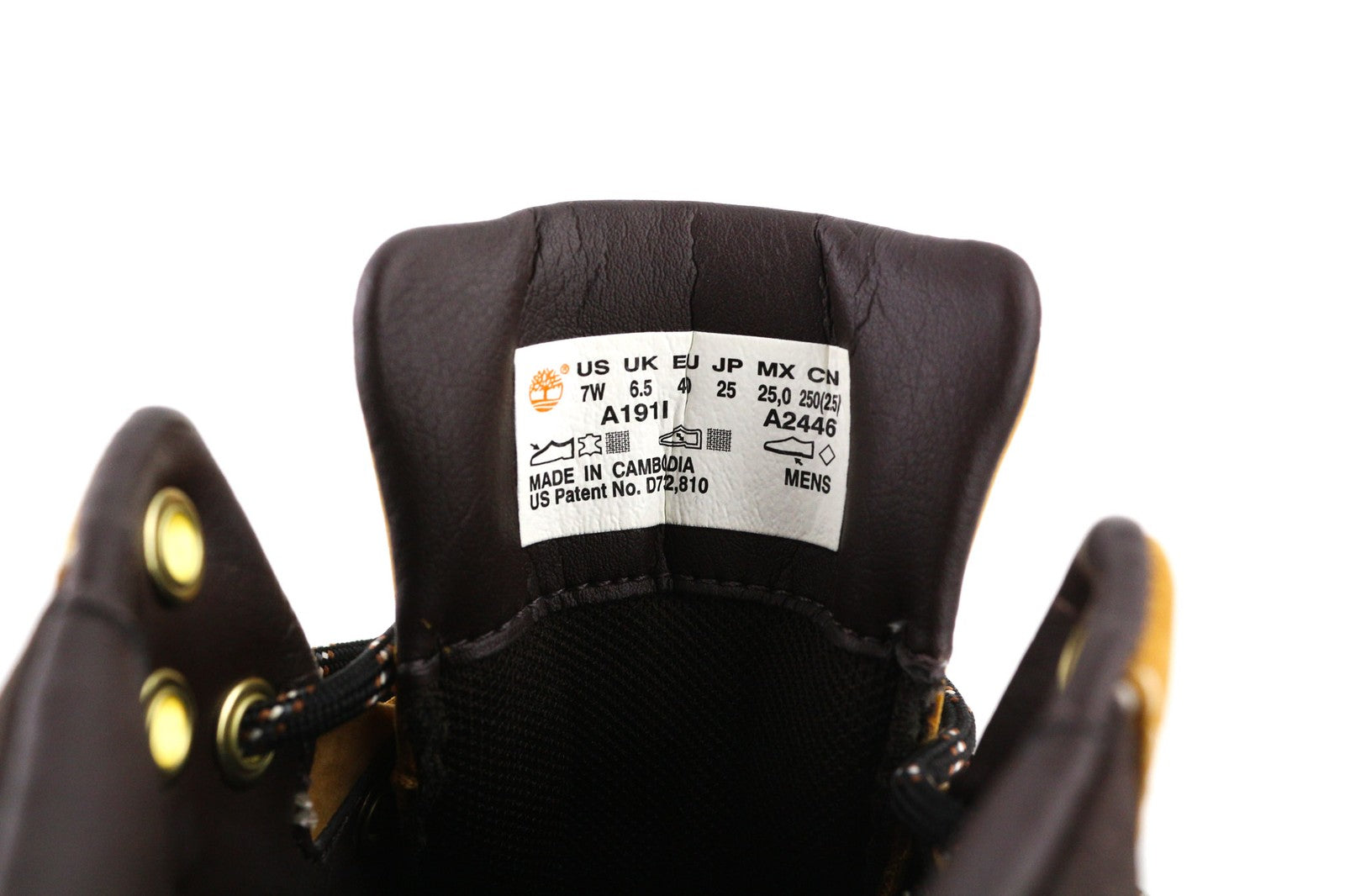 TIMBERLAND A191l-A2446 Mens Shoes EU40/41 Brown High-Top Laced Leather