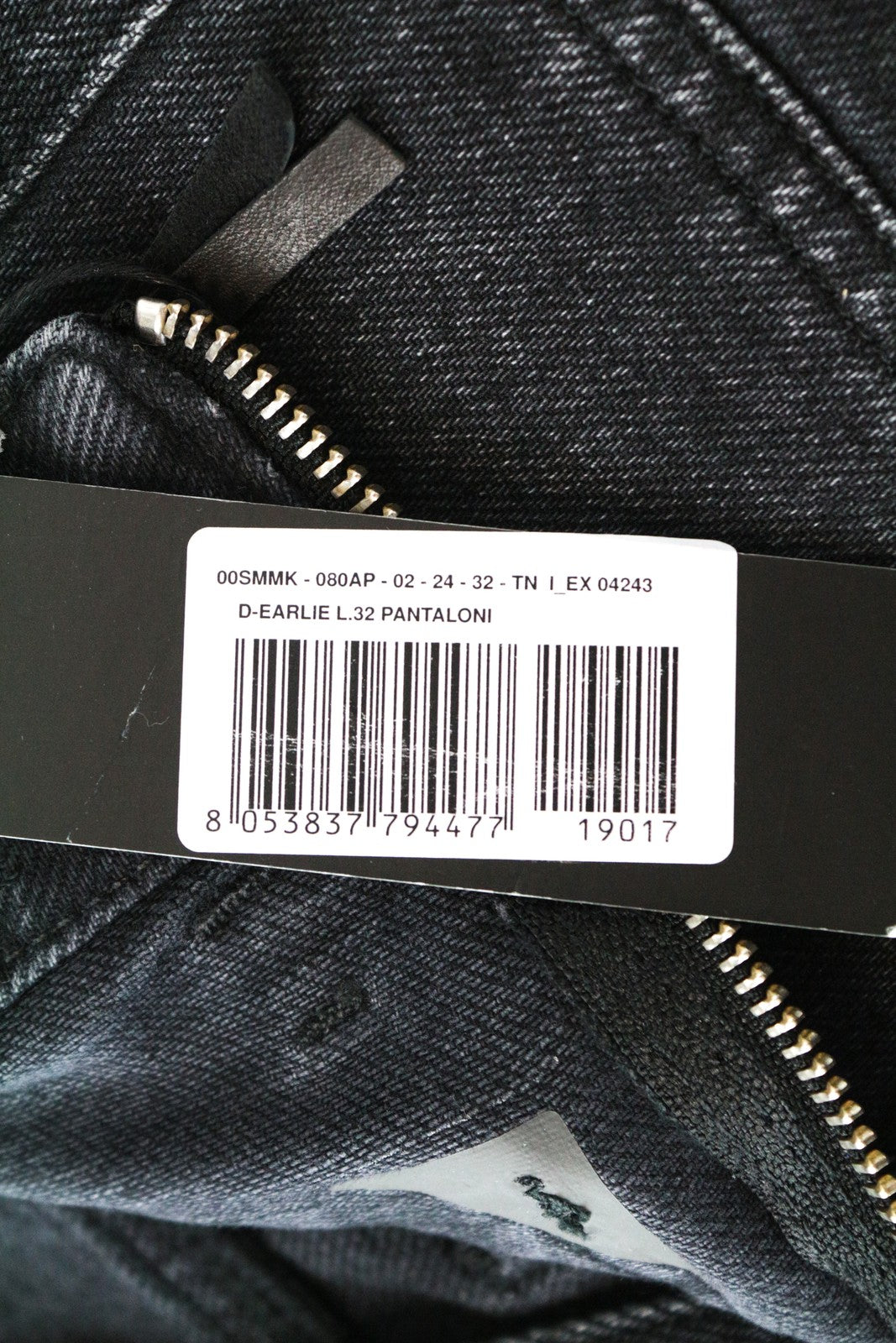 DIESEL D-Earlie 080AP W24/L32 Girl's Slim Washed Black Stretch Jeans