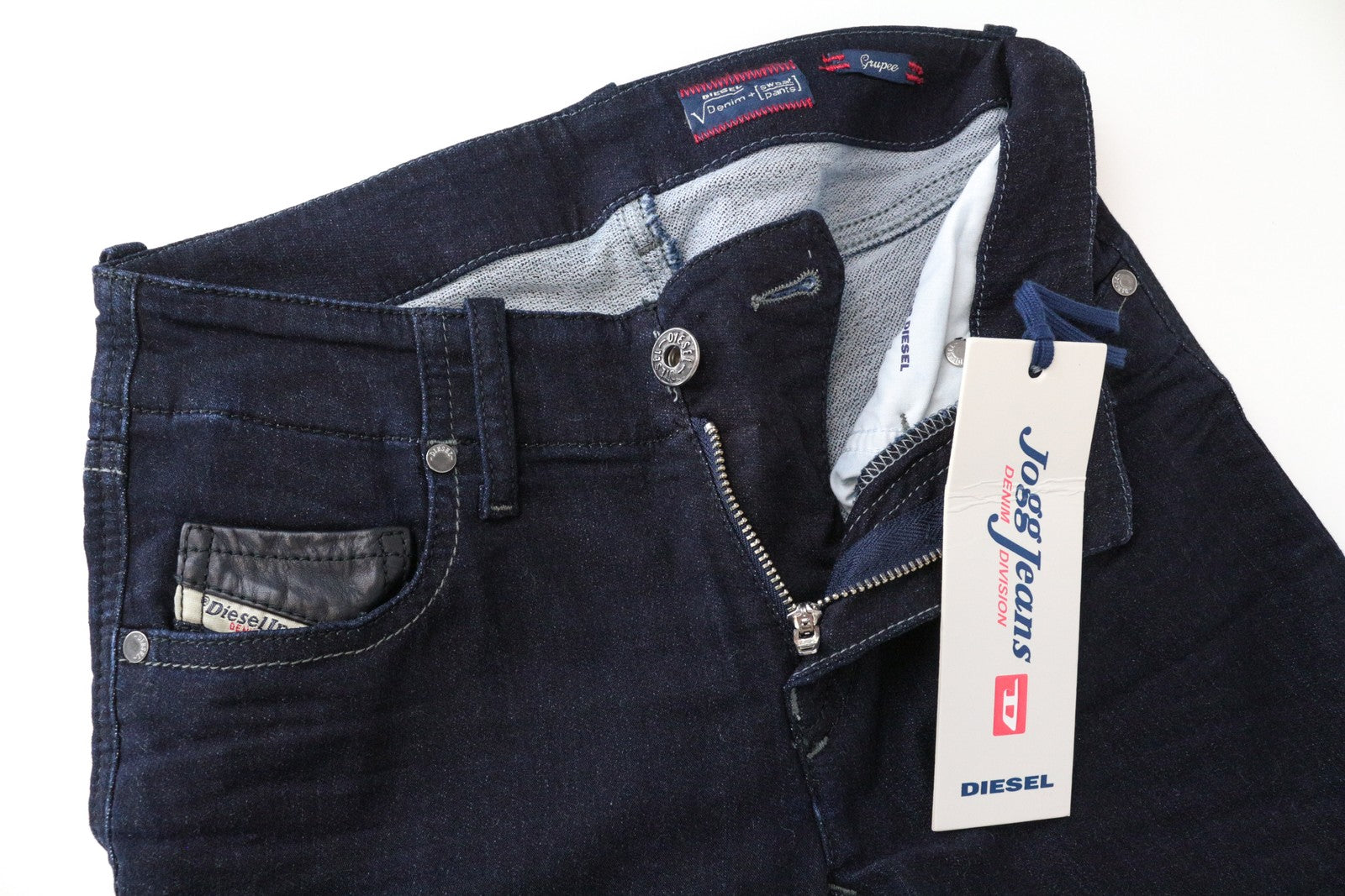 DIESEL Grupee-NE 0600V W23 Girl's Blue Slim Fit Jogg Cotton Jeans