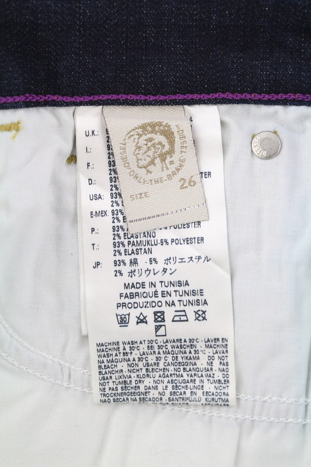 DIESEL Skinzee 0813C Womens Jeans W26/L34 Super Slim Skinny Regular Stretch