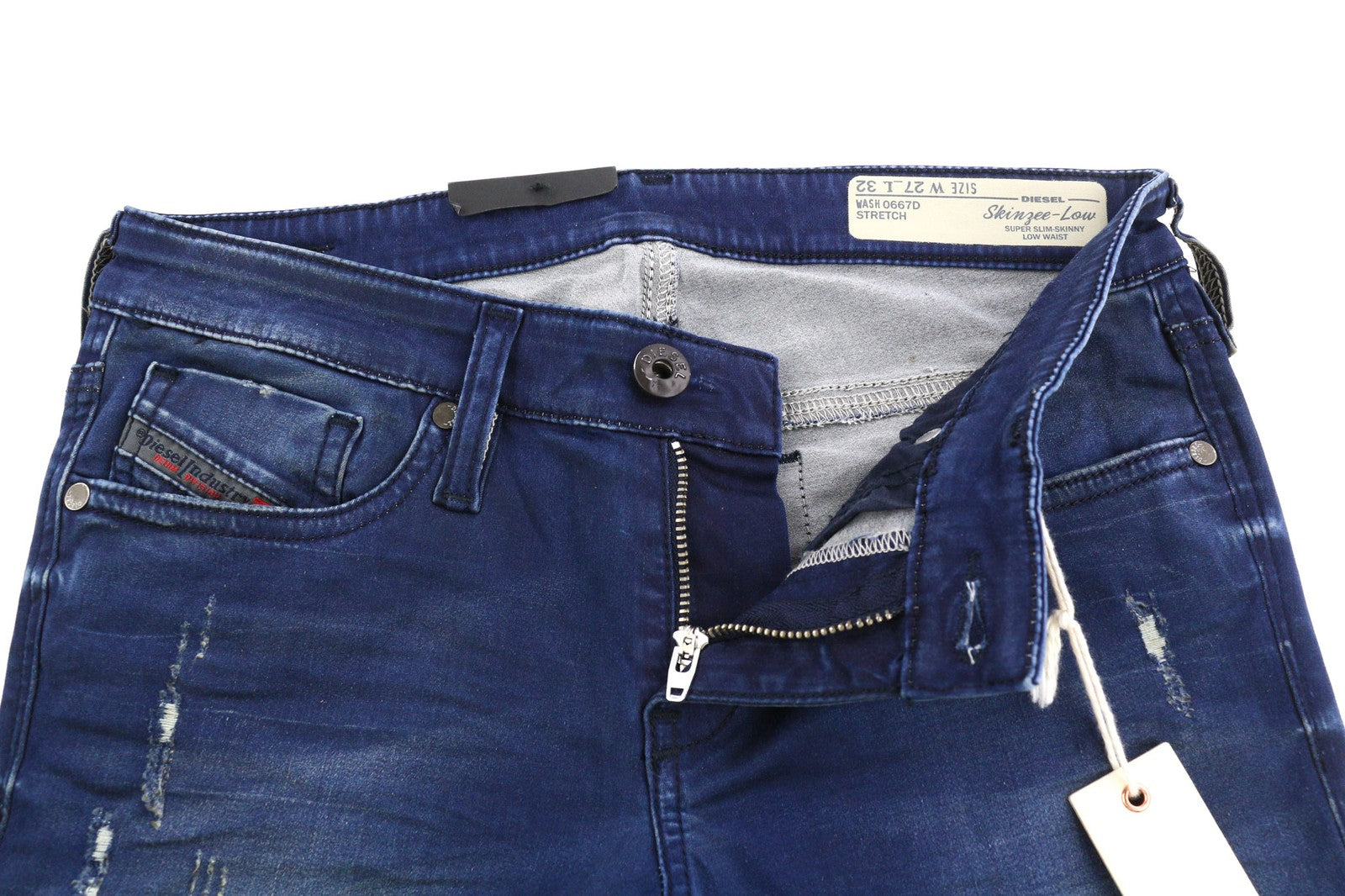 DIESEL Skinzee-Low 0667D Womens Jeans W27/L32 Super Slim Skinny Waist Stretch