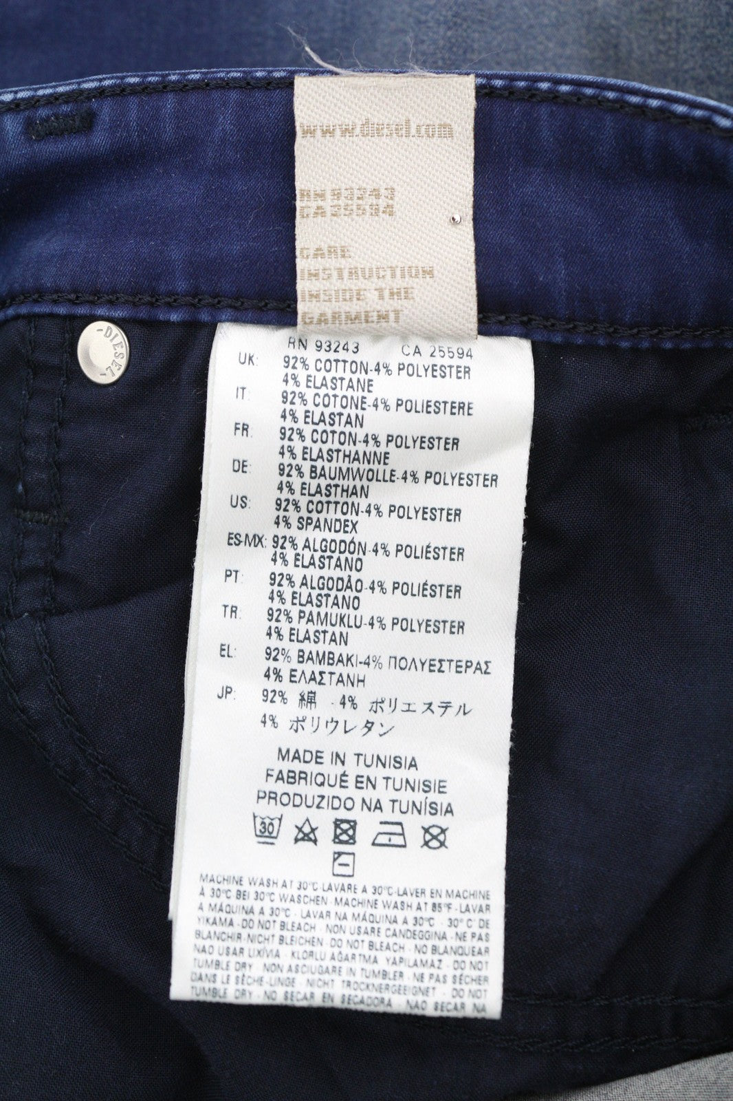 DIESEL Skinzee-Low 0667D Womens Jeans W27/L32 Super Slim Skinny Waist Stretch