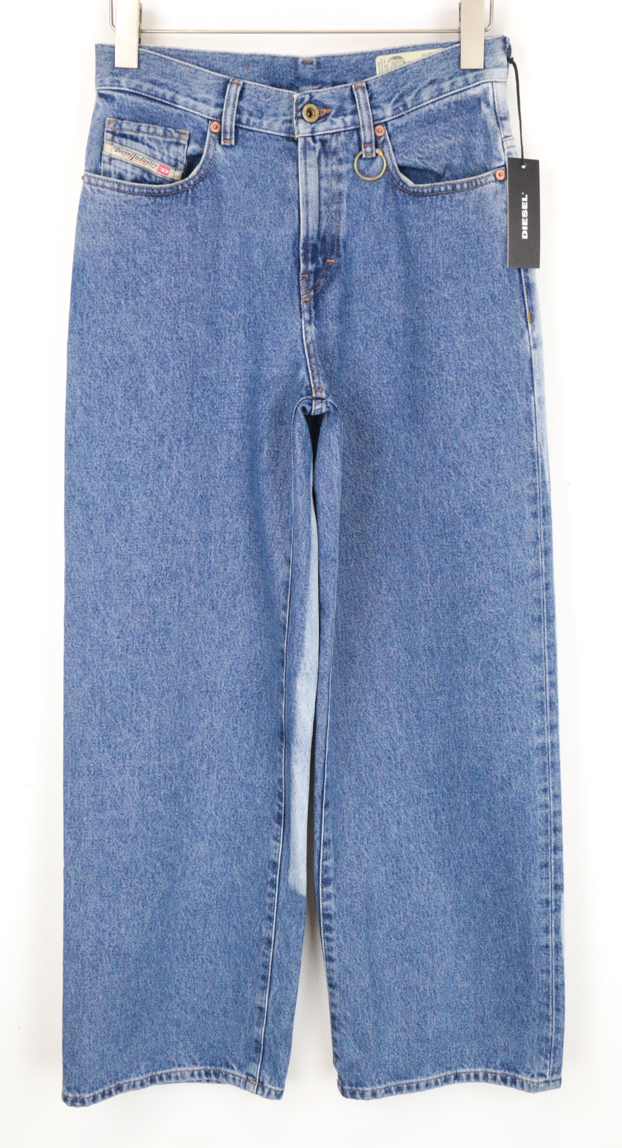 DIESEL Widee 0077V W28/L32 Pure Cotton Blue Washed Straight Jeans