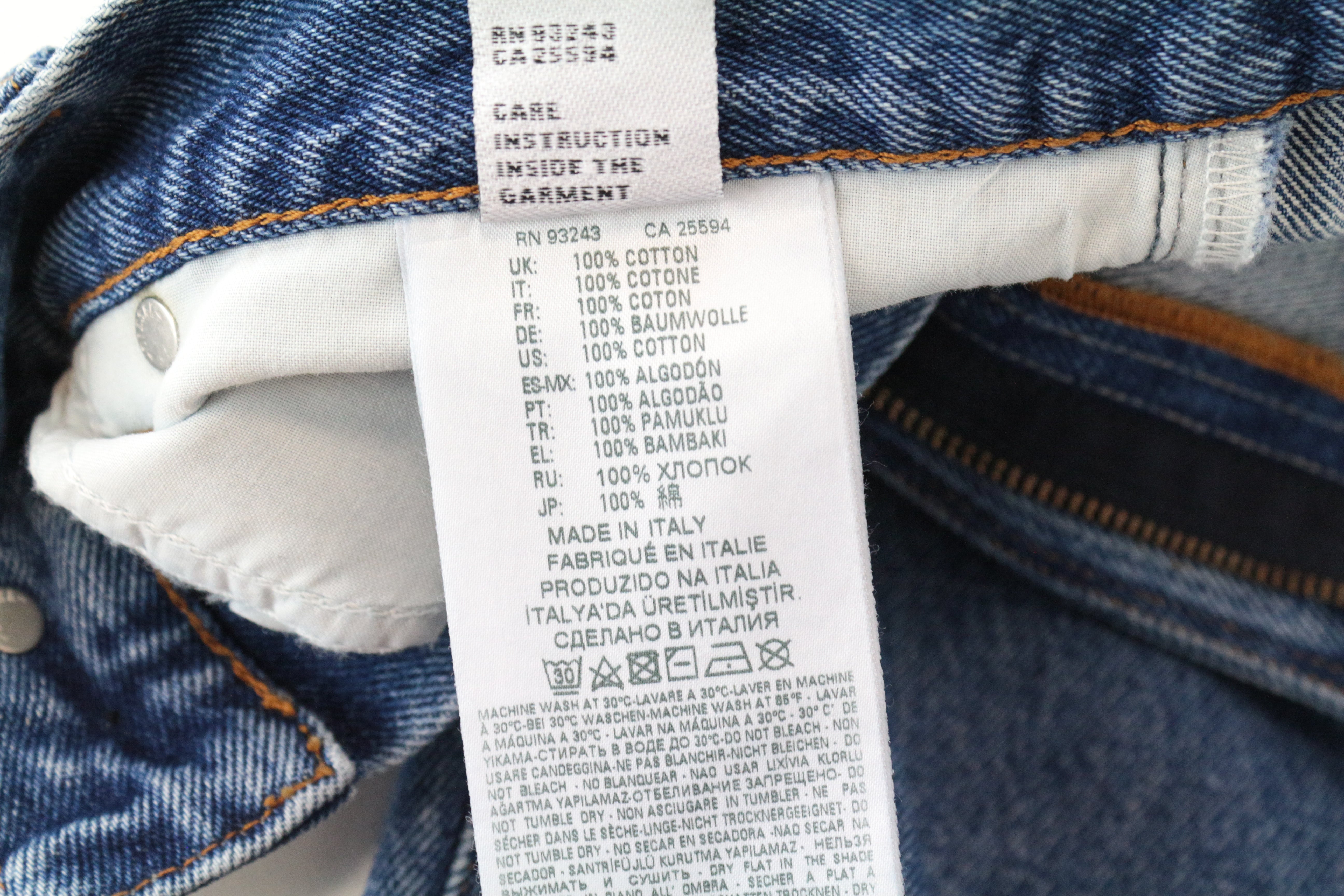 DIESEL Widee 0077V W28/L32 Pure Cotton Blue Washed Straight Jeans