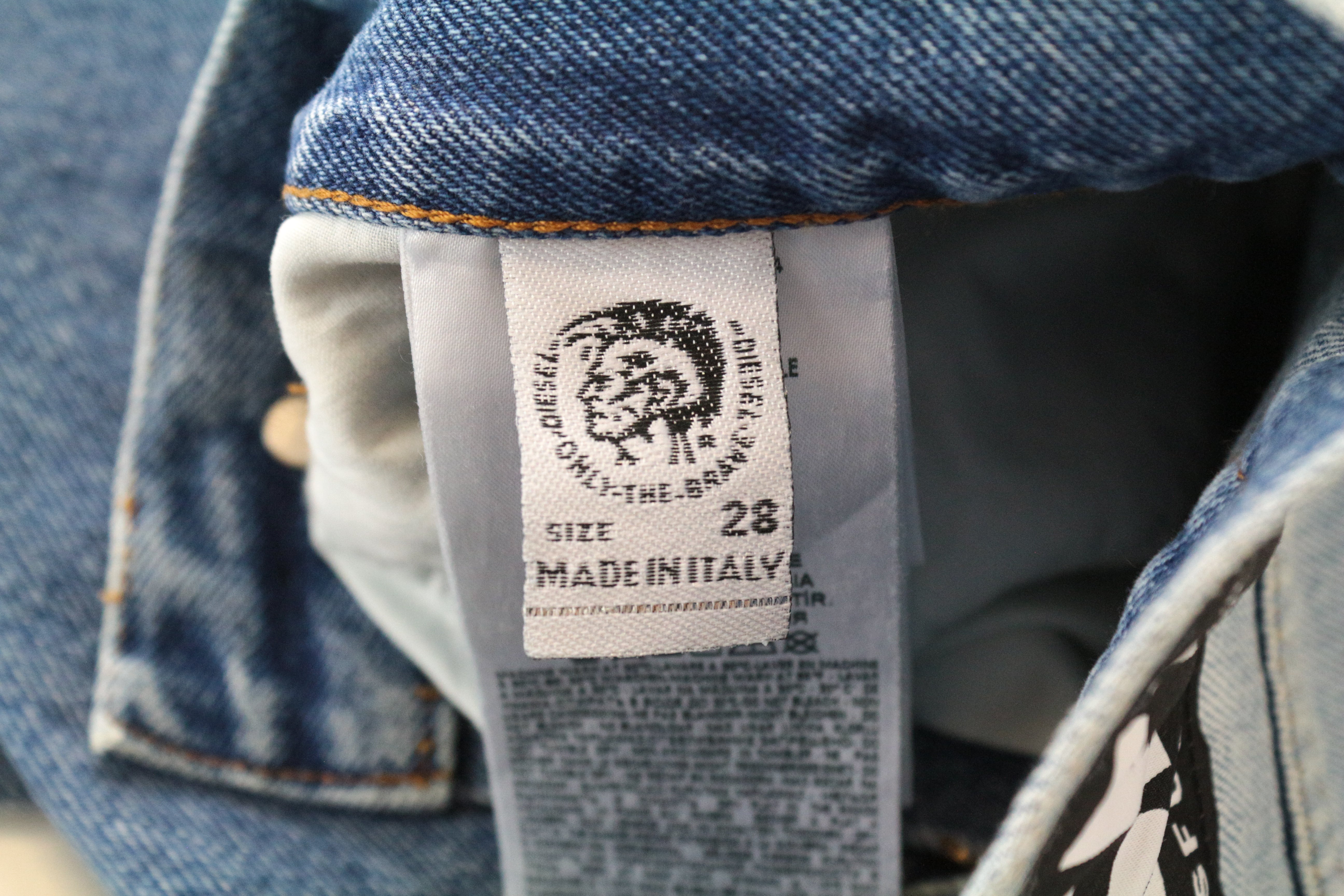 DIESEL Widee 0077V W28/L32 Pure Cotton Blue Washed Straight Jeans