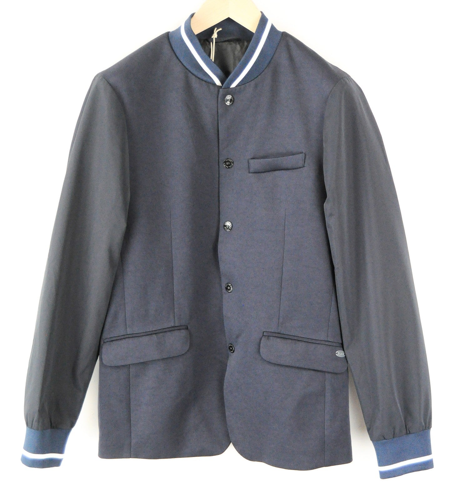 SCOTCH & SODA  Couture Jacket M Navy Mens Cotton Snaps Smart