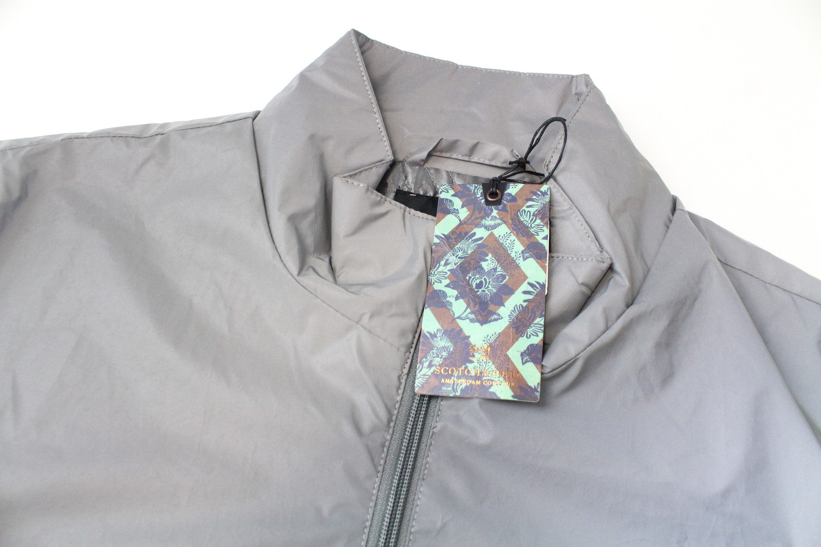 SCOTCH & SODA  Couture XL Jacket Grey Reflective Zip Lined Mens