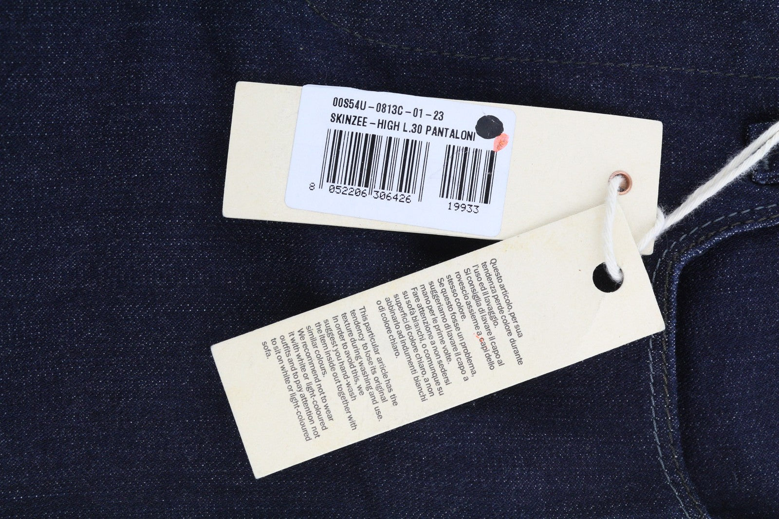 DIESEL Skinzee-High 0813C Womens Jeans W23/L30 Super Slim Skinny High Waist Zip