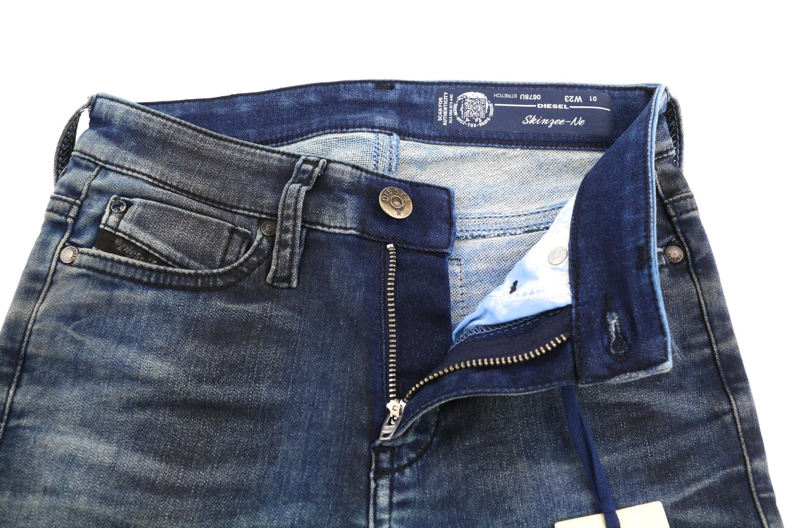 DIESEL Skinzee-Ne 0678U Womens Jeans W23 Skinny  Sweat Jogg Washed RRP€250