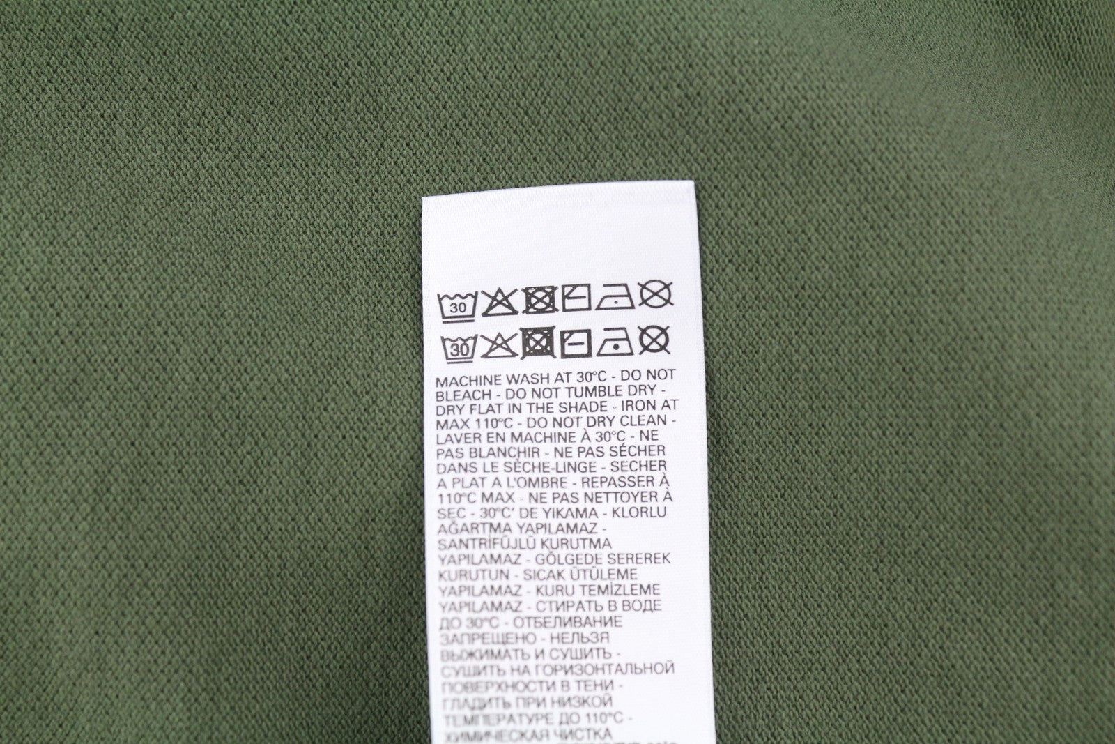 DIESEL T-Smith-B1 Mens T-Shirt XL Short Sleeve Polo Neck Cotton  Khaki Green