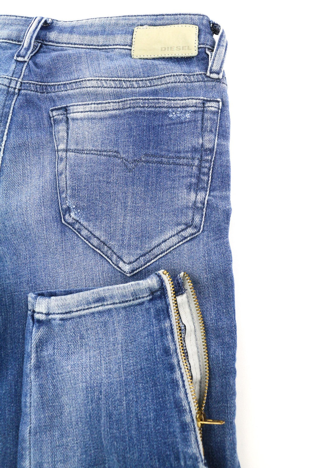 DIESEL Skinzee-Zip 0681E Womens Jeans W24/L30 Super Slim Skinny Regular Waist