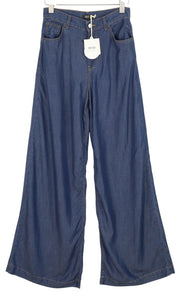 LIU JO Flare Womens Trousers W28 Blue High Waist Flare Leg  Look