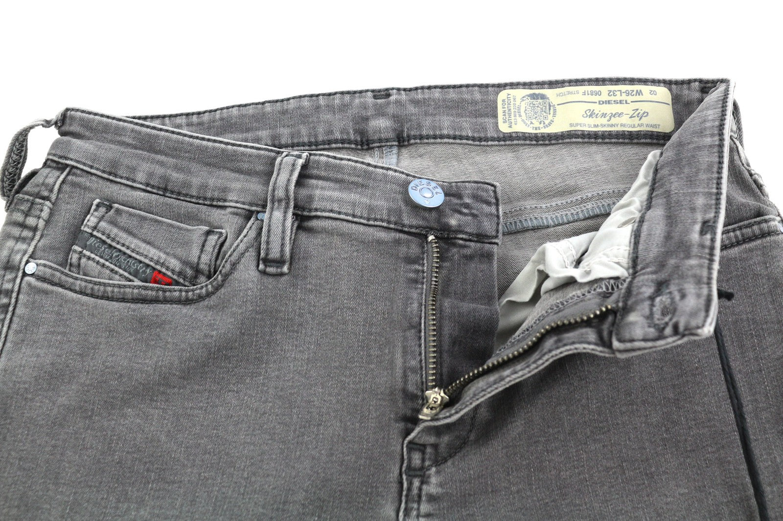 DIESEL Skinzee-Zip 0681F Womens Jeans W26/L32 Super Slim Skinny RRP€180