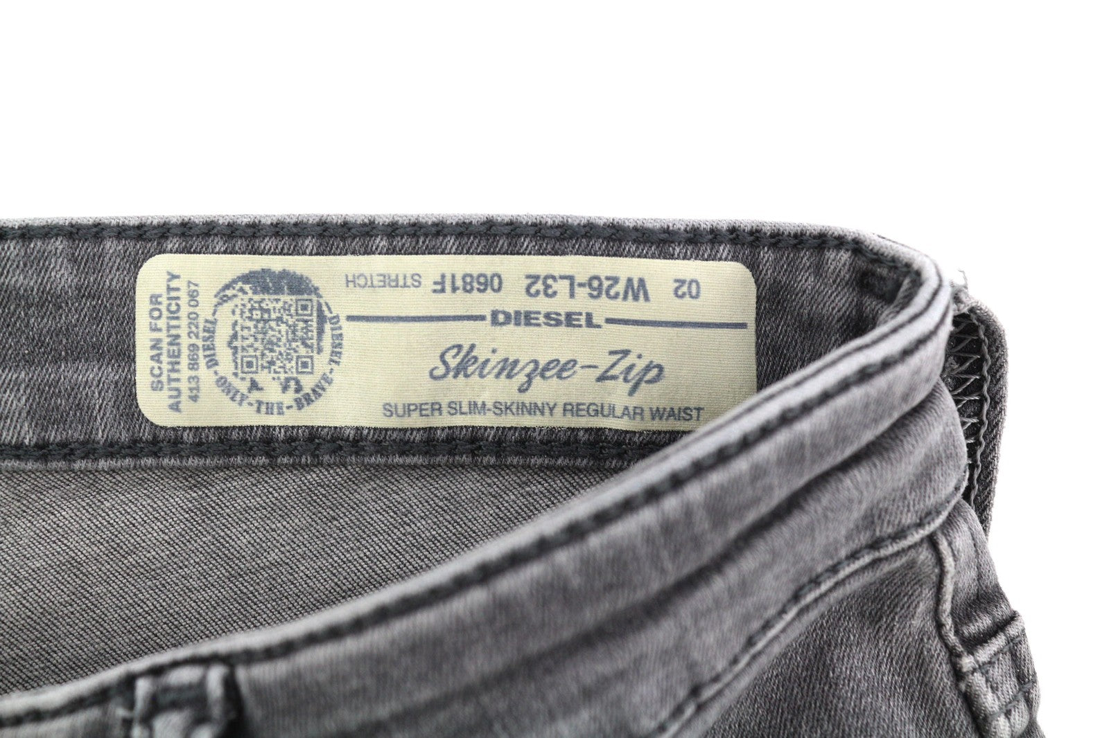 DIESEL Skinzee-Zip 0681F Womens Jeans W26/L32 Super Slim Skinny RRP€180