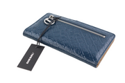 DIESEL Monogram Lusigram Womens Wallet ONE SIZE Blue Snap Button  All Seasons
