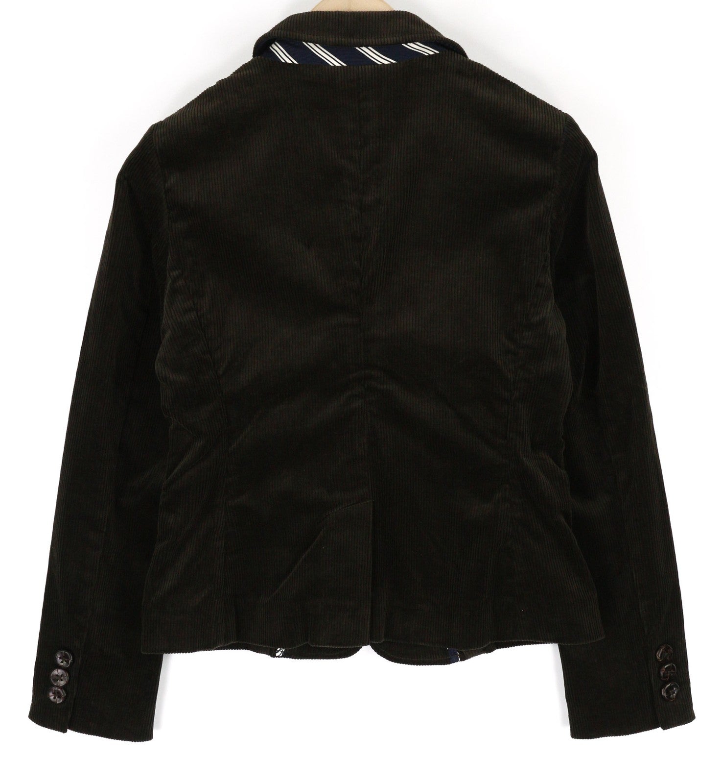 GANT Womens Blazer EU34 Dark Brown Cotton Stretch Corduroy