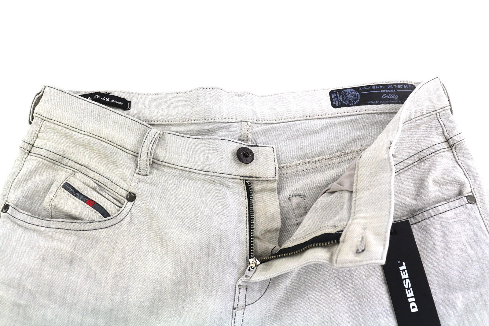 DIESEL D.N.A. Belthy 0676M Womens Jeans W29/L32 RRP€180 Slim Straight Low Waist