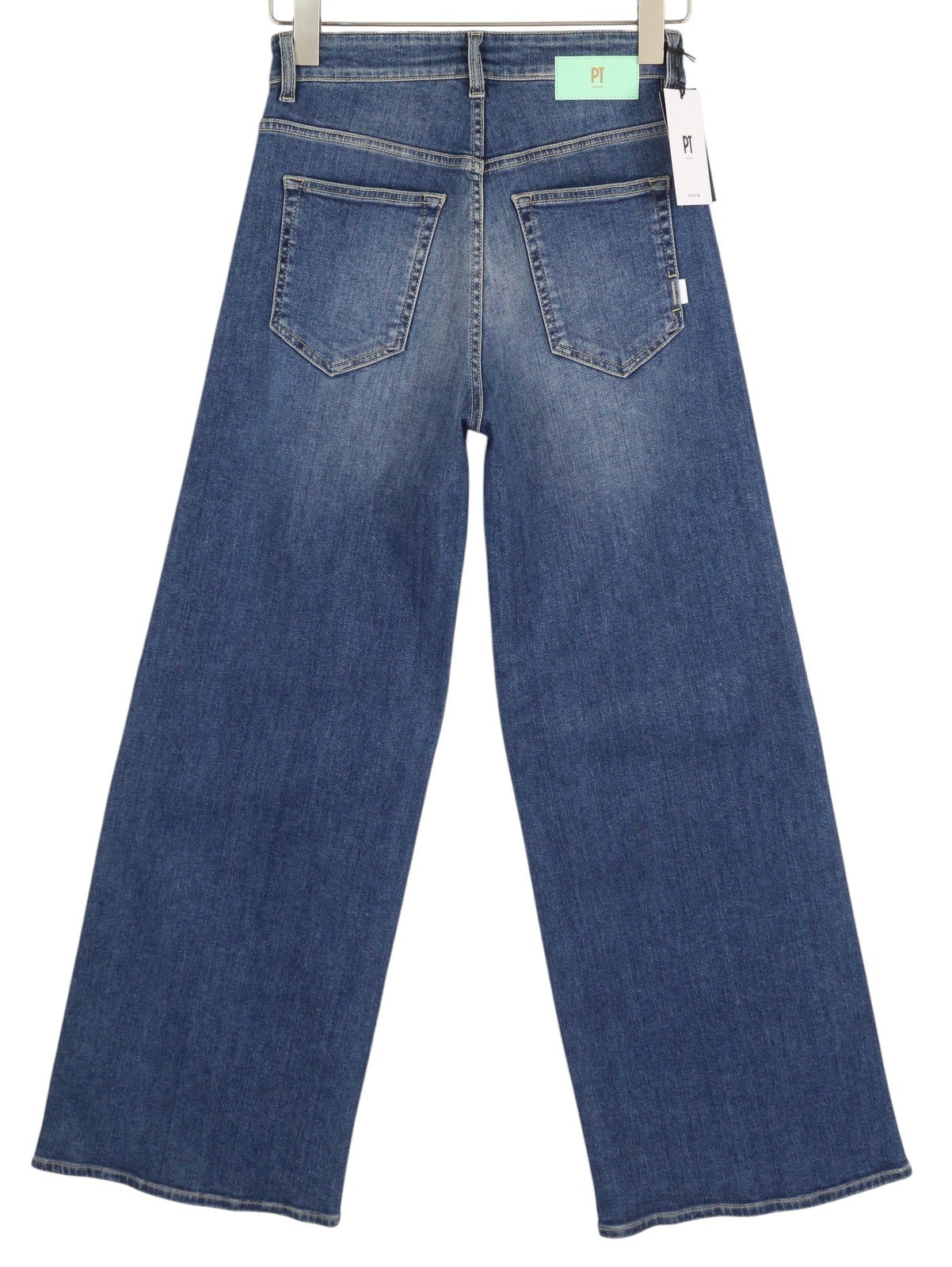 PT TORINO Cyndi Womens Jeans W26 Blue Embroidered High Waist Flared  RRP€250