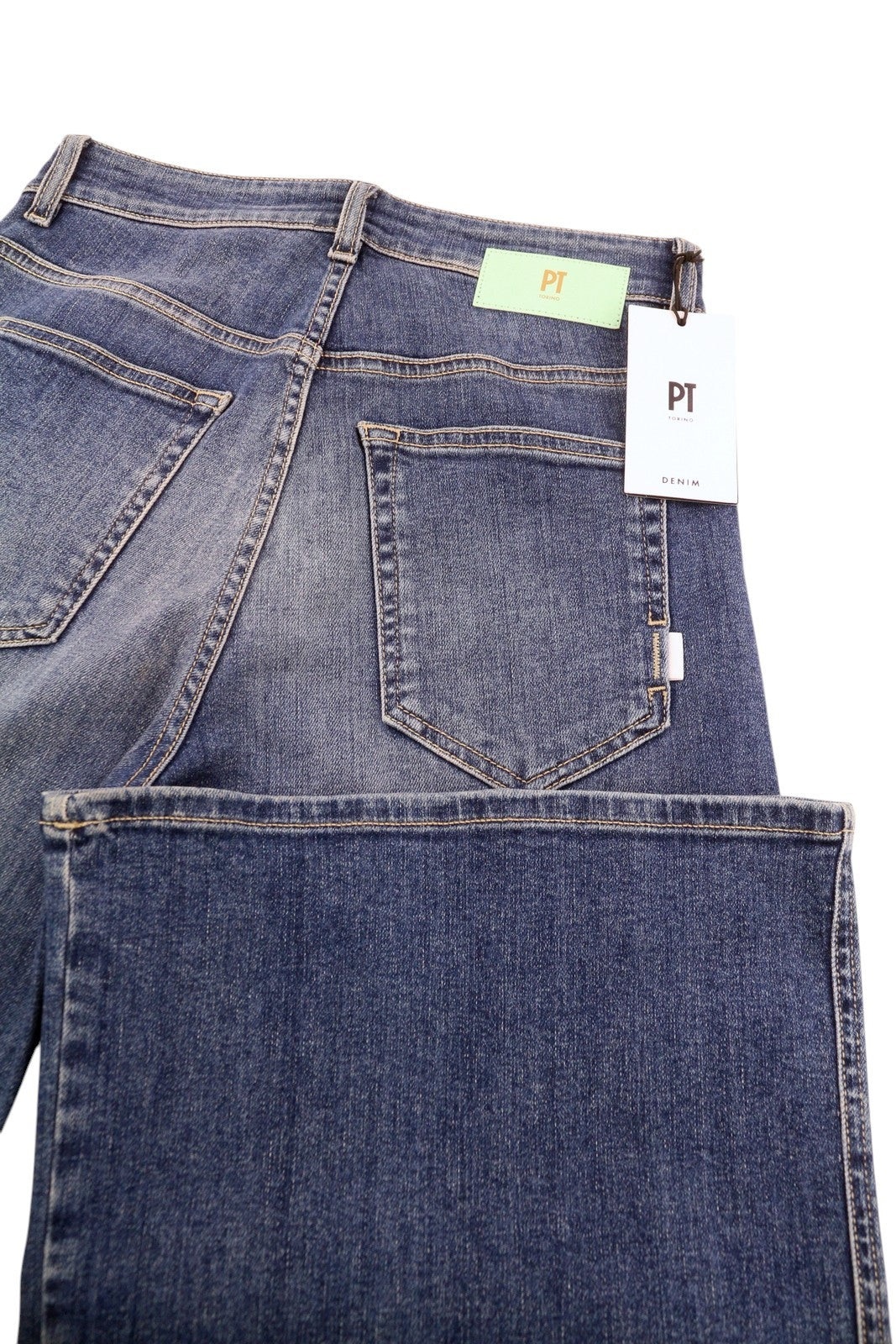 PT TORINO Cyndi Womens Jeans W26 Blue Embroidered High Waist Flared  RRP€250