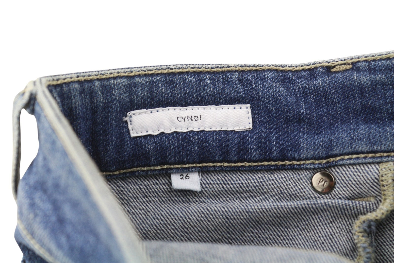 PT TORINO Cyndi Womens Jeans W26 Blue Embroidered High Waist Flared  RRP€250