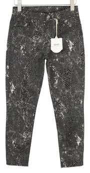 LIU JO Ideal Womens Trousers W28 Grey Ankle Length Animal Print Skinny  Zip