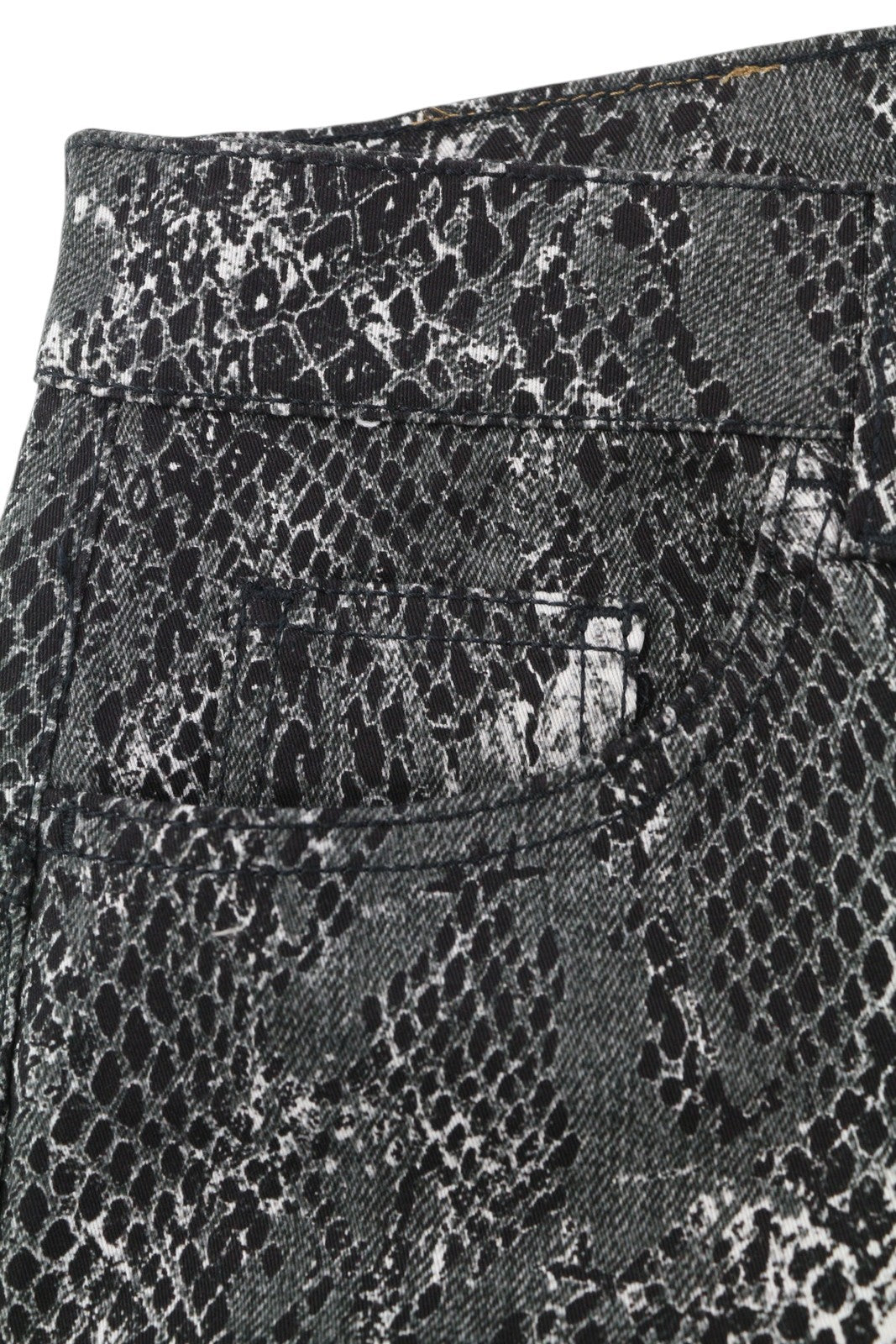 LIU JO Ideal Womens Trousers W28 Grey Ankle Length Animal Print Skinny  Zip