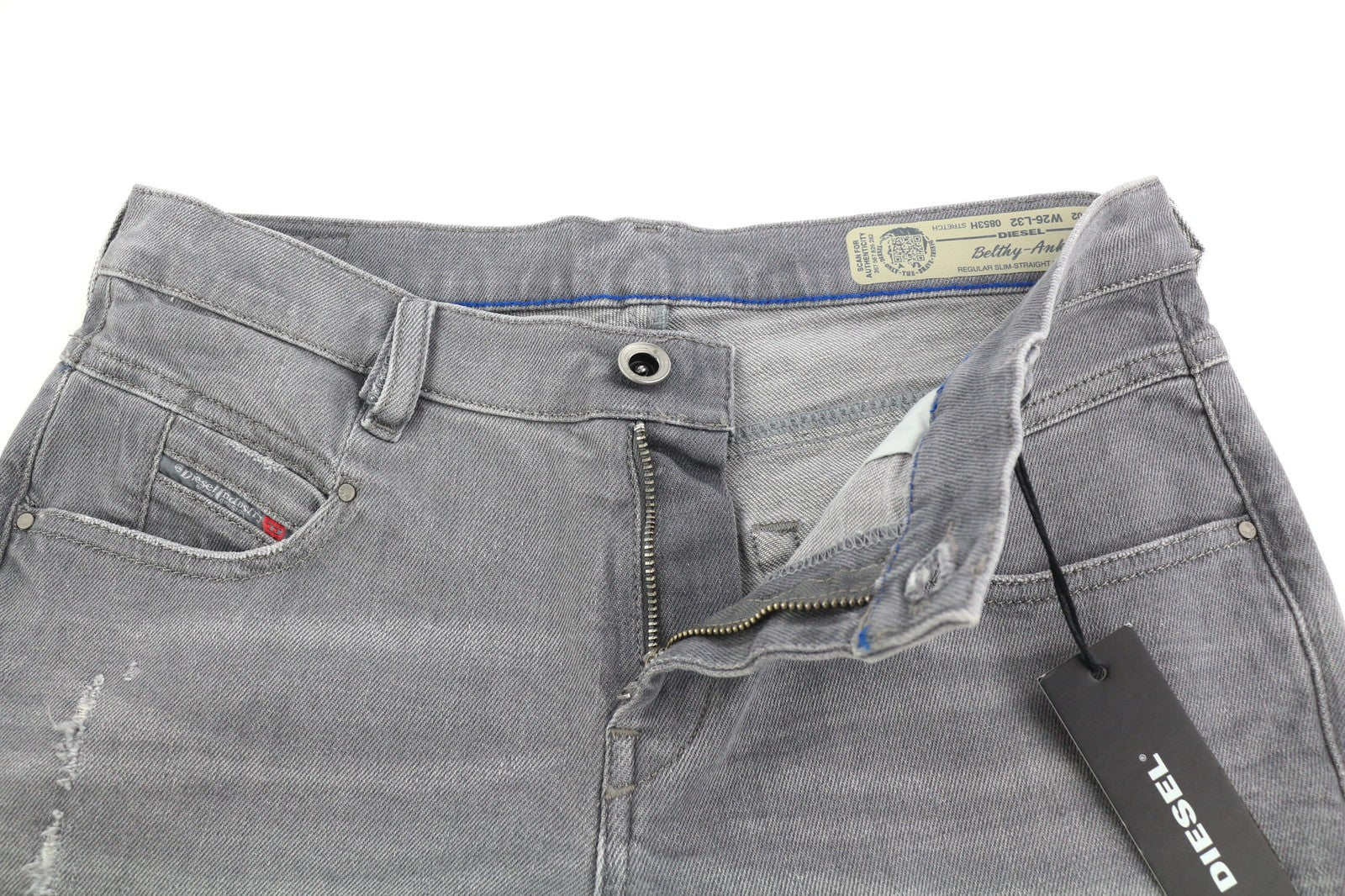 DIESEL Belthy-Ankle 0853H Womens Jeans W26/L32 Slim Straight Low Waist RRP€200