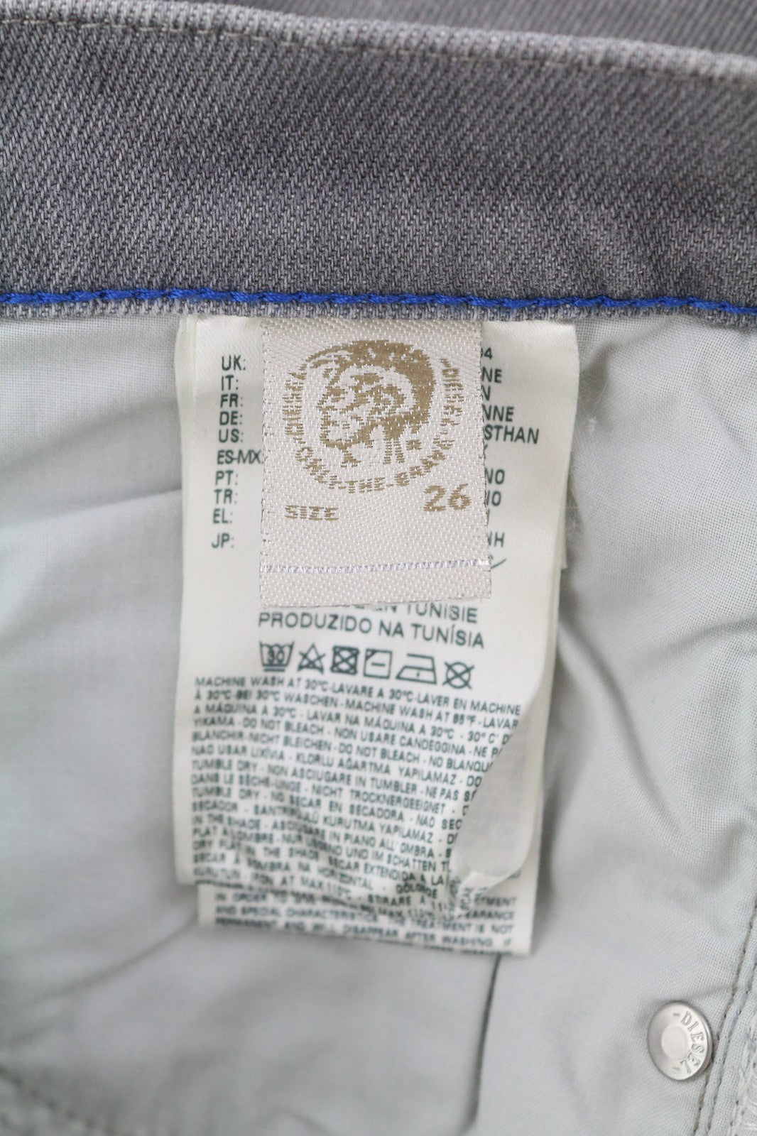 DIESEL Belthy-Ankle 0853H Womens Jeans W26/L32 Slim Straight Low Waist RRP€200