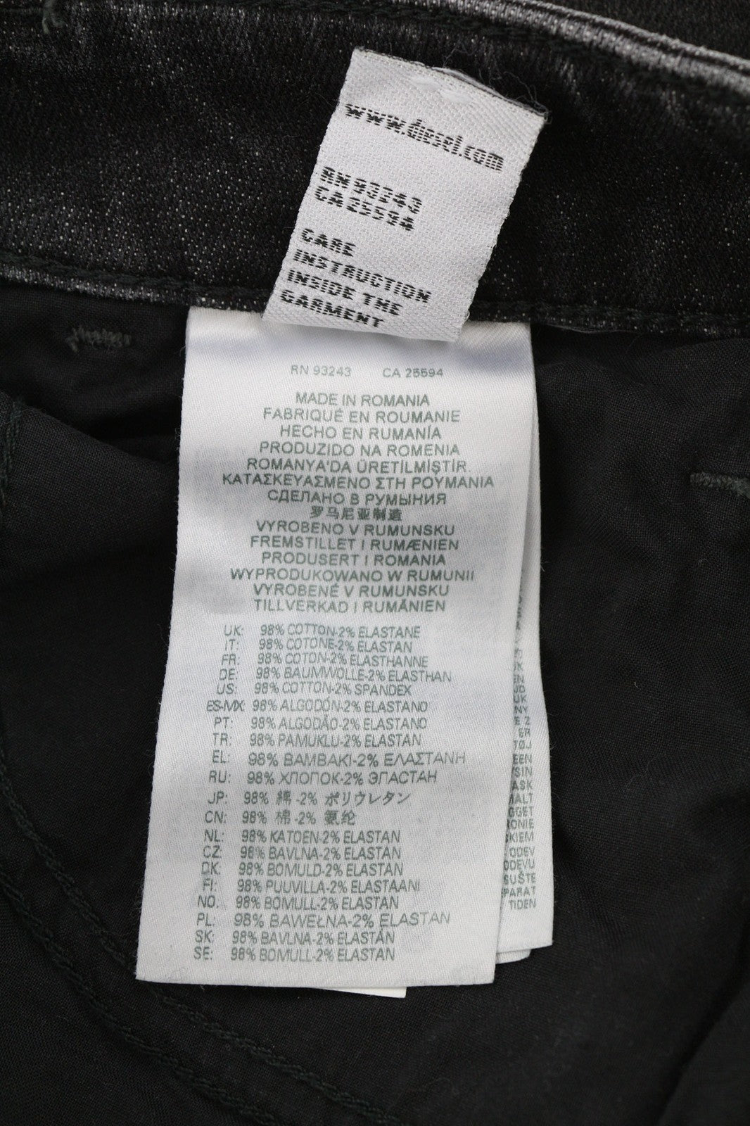 DIESEL D-Joy 09B12 Women Jeans W27/L32 Slim Regular Waist Stretch Black RRP€175