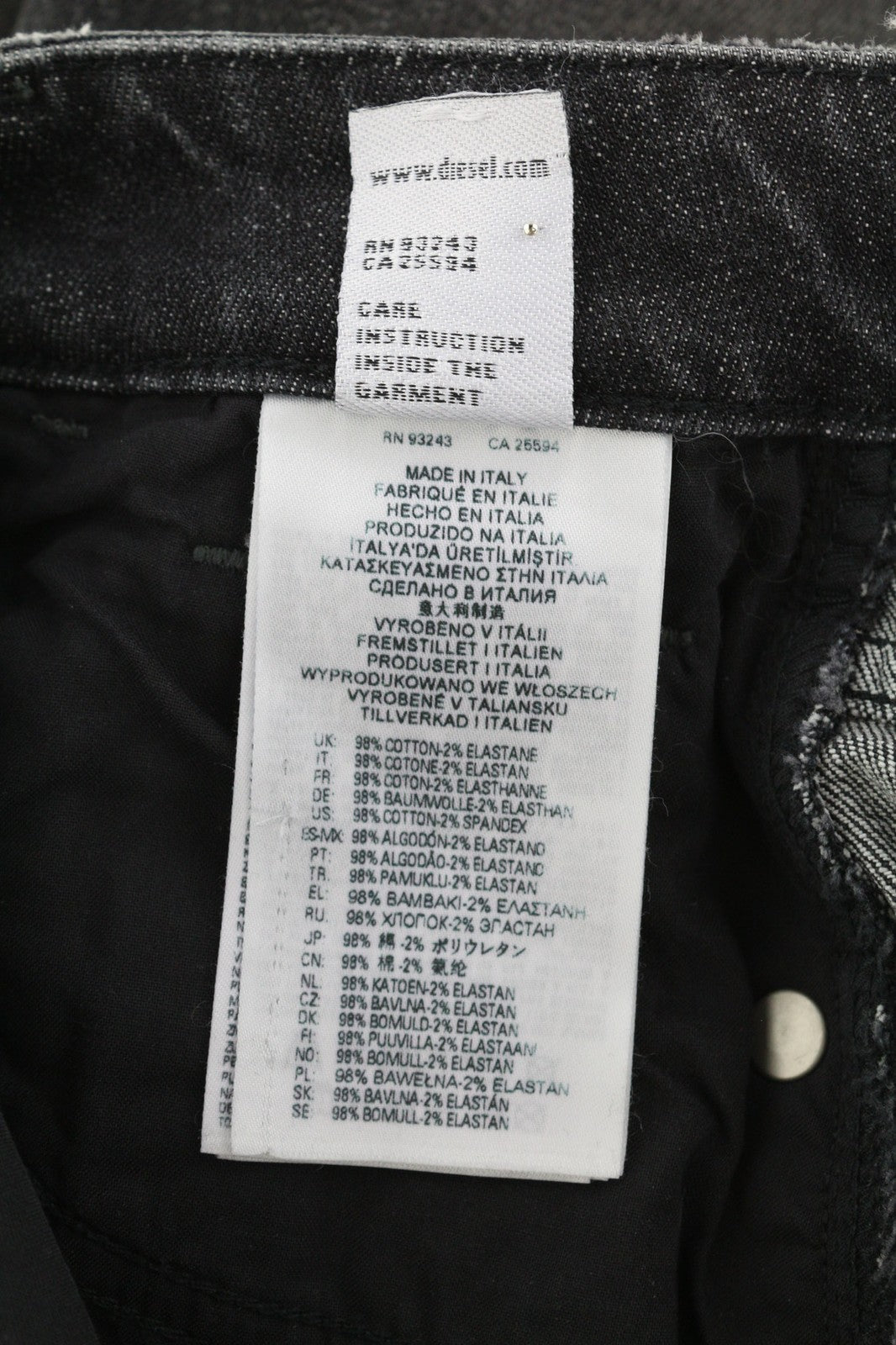 DIESEL D-Joy 09B12 Womens Jeans W26/L32 Slim Regular Stretch Wash Black RRP€175