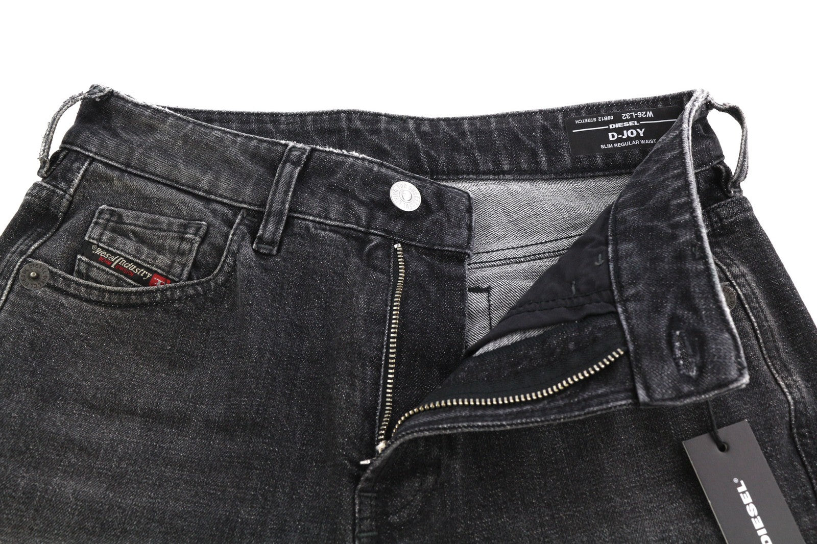 DIESEL D-Joy 09B12 Womens Jeans W26/L32 Slim Regular Stretch Wash Black RRP€175