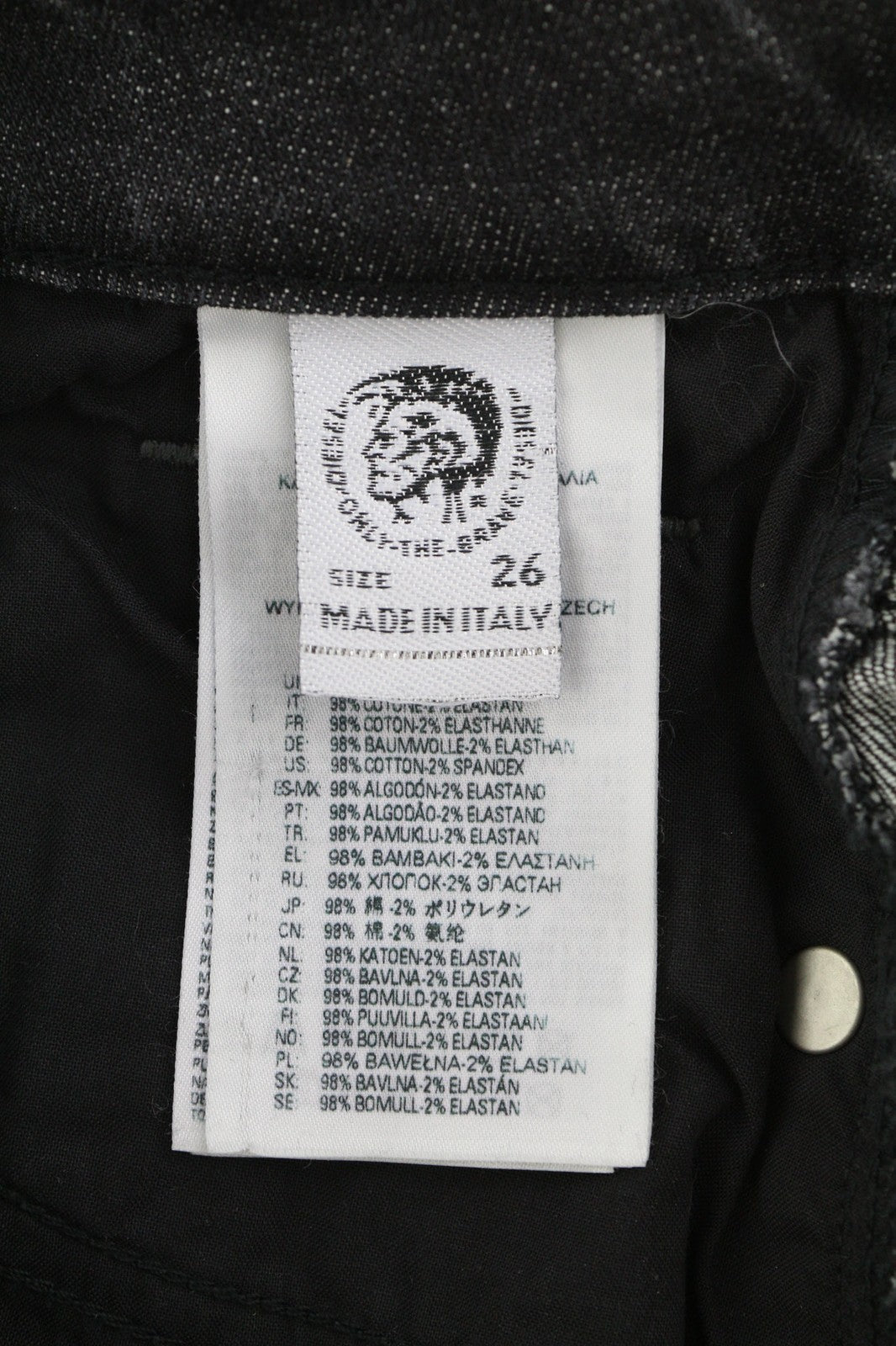 DIESEL D-Joy 09B12 Womens Jeans W26/L32 Slim Regular Stretch Wash Black RRP€175