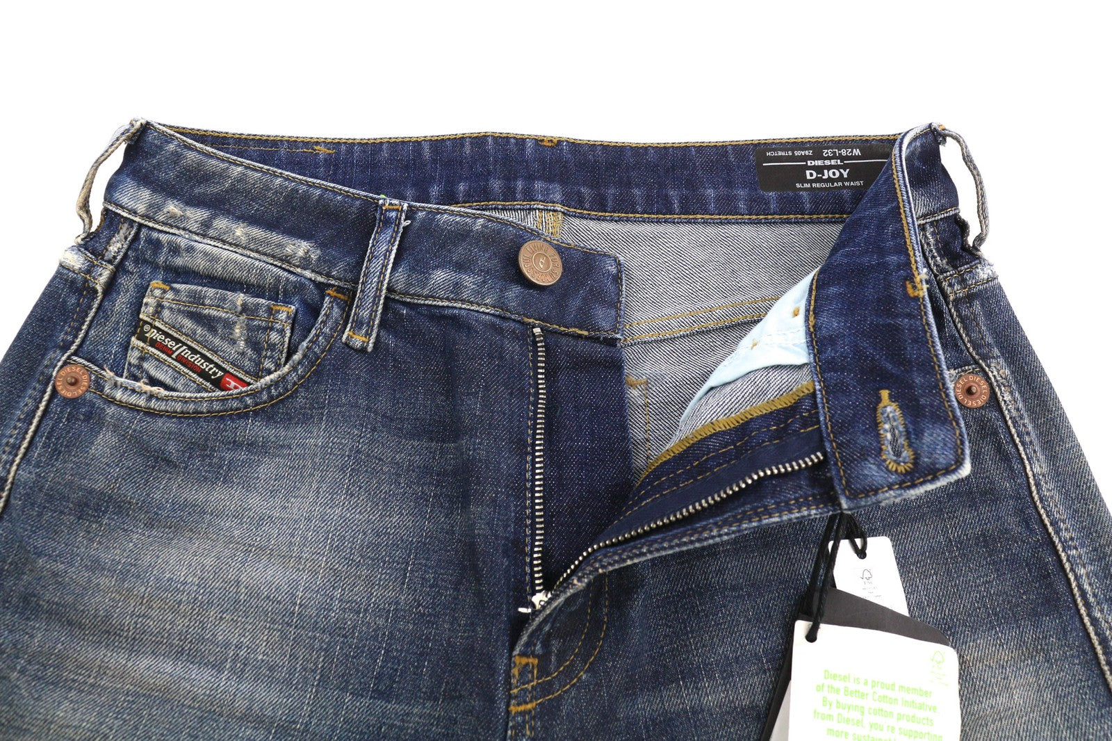 DIESEL D-Joy Z9A05 Womens Jeans W28/L32 Slim Regular Waist Stretch Washed Blue