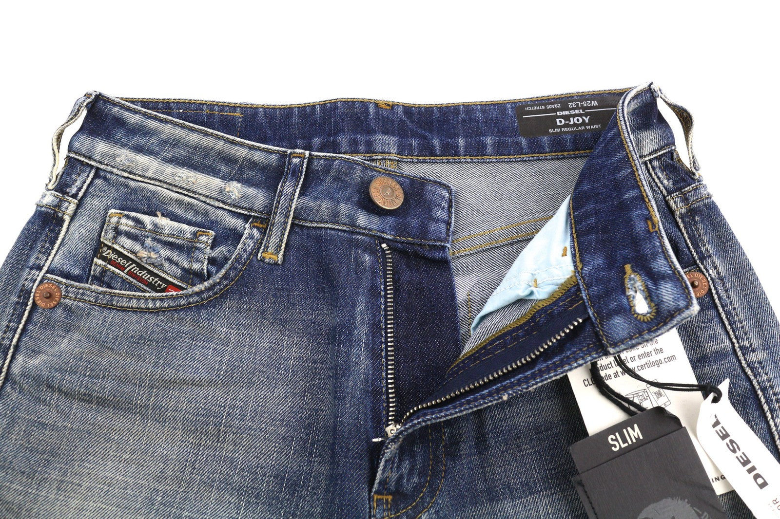 DIESEL D-Joy Z9A05 Womens Jeans W25/L32 Slim Regular Waist Stretch Blue RRP€195