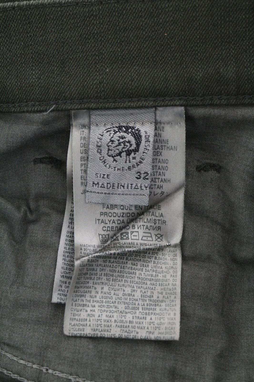 DIESEL D-Mharky-SP4 0078D Mens Jeans W32/L32 Slim Skinny Stretch Buttoned Brown