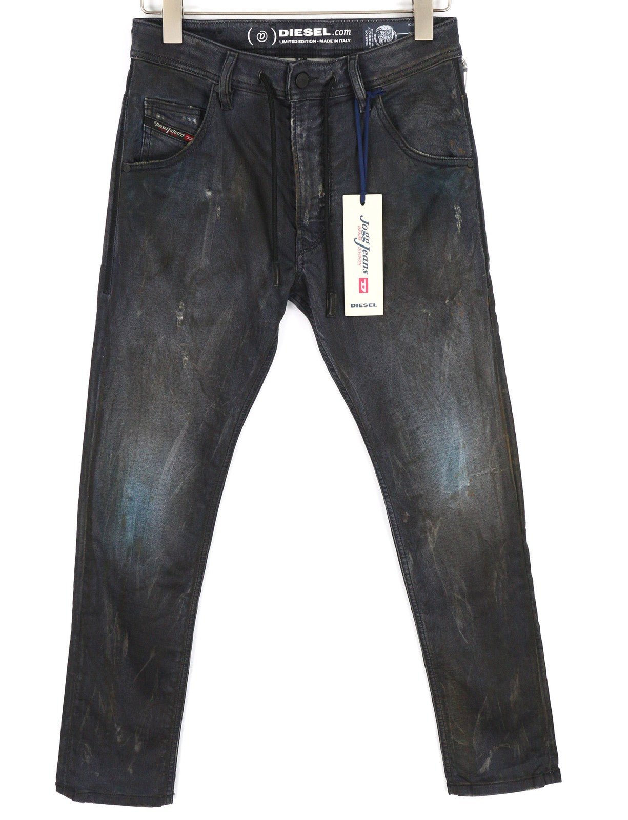 DIESEL CL-Krooley-CB-NE069IA Mens Jeans W26 Jogg Sweat Stretch Ripped Wash Dark