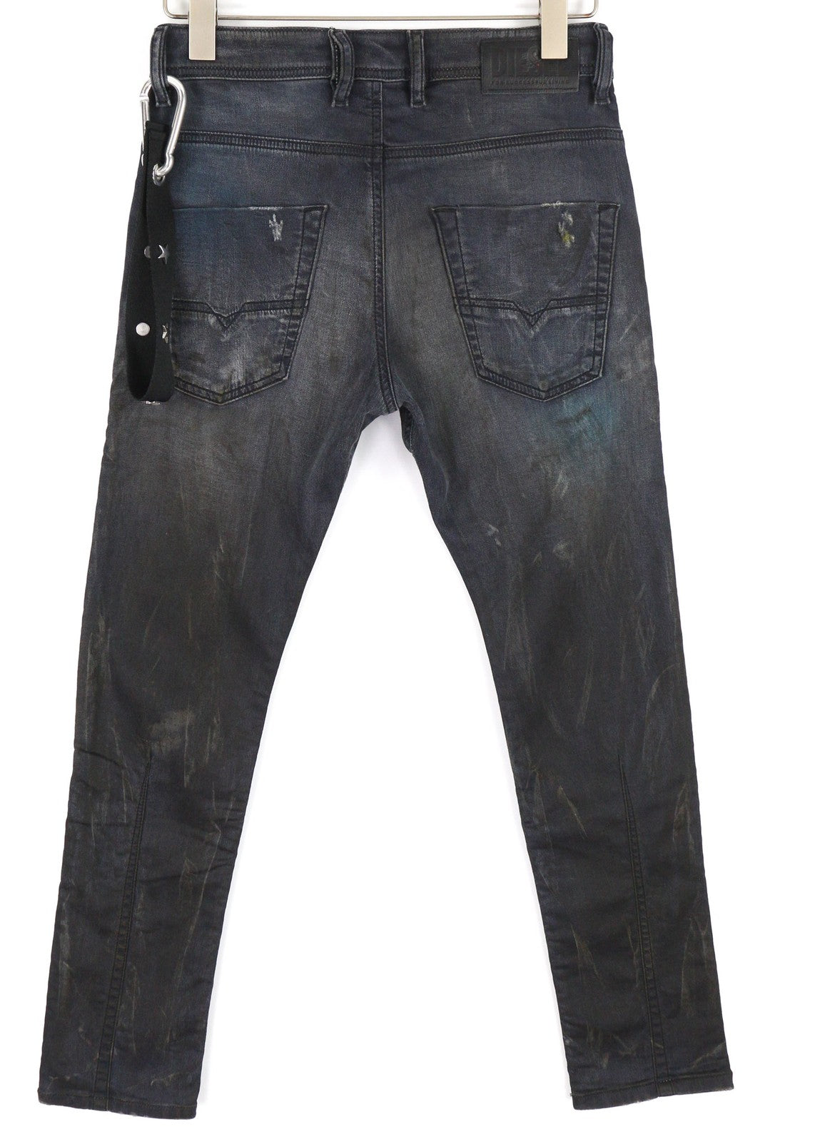 DIESEL CL-Krooley-CB-NE069IA Mens Jeans W26 Jogg Sweat Stretch Ripped Wash Dark