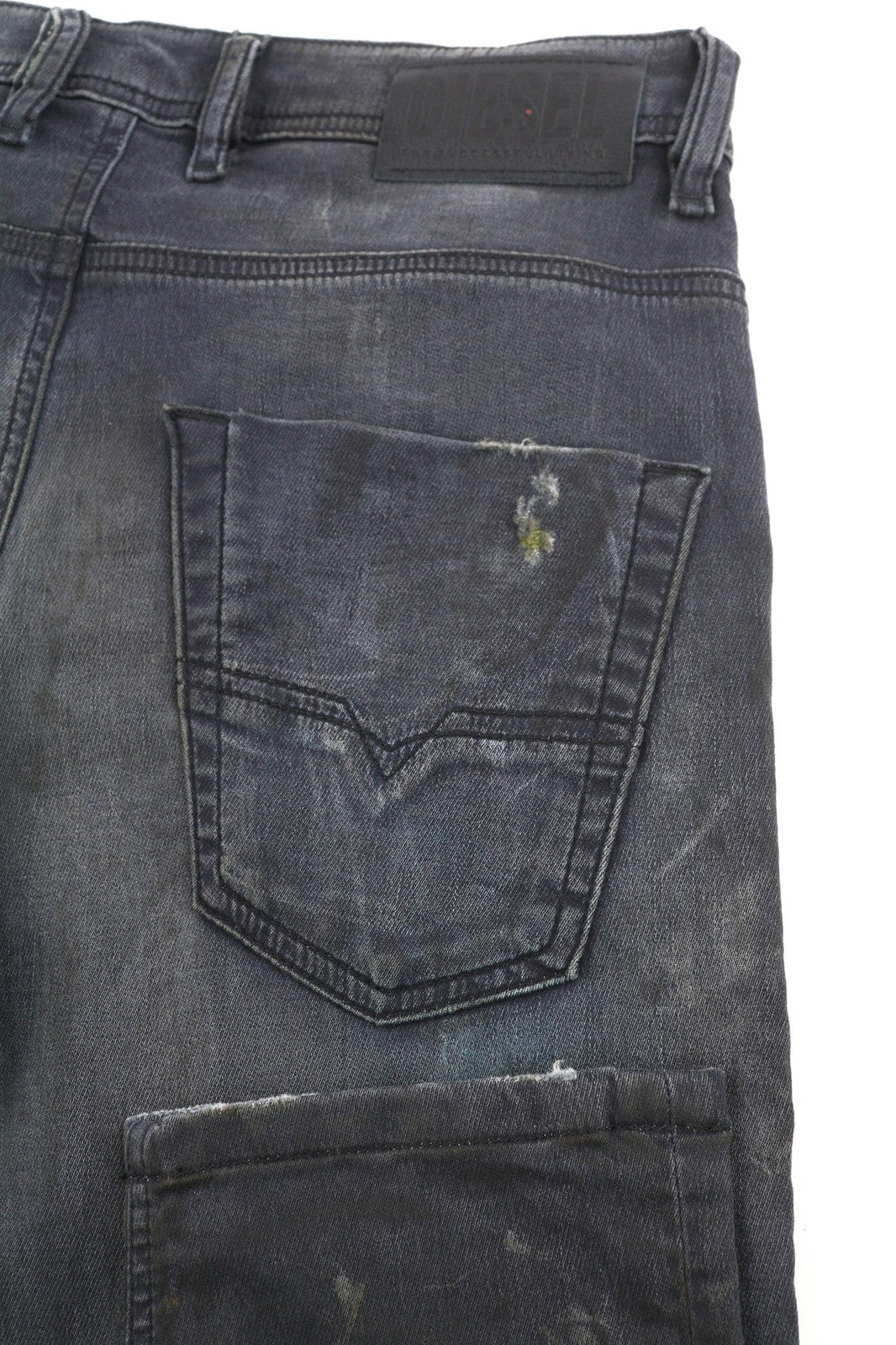 DIESEL CL-Krooley-CB-NE069IA Mens Jeans W26 Jogg Sweat Stretch Ripped Wash Dark